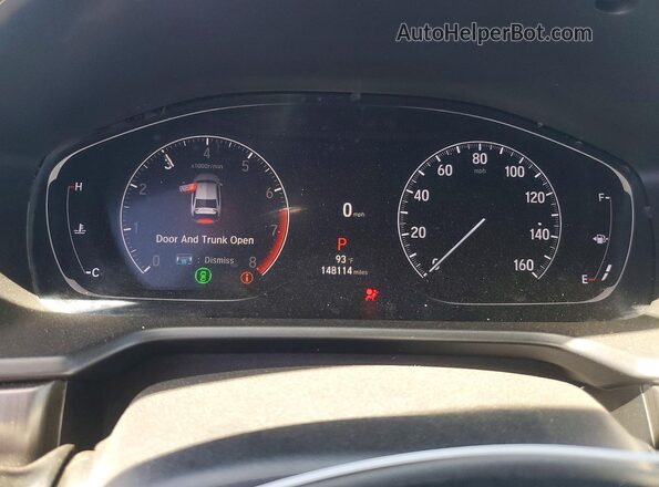 1HGCV1F19MA065659 2021 HONDA ACCORD Black ხელსაწყოთა პანელის ხედი