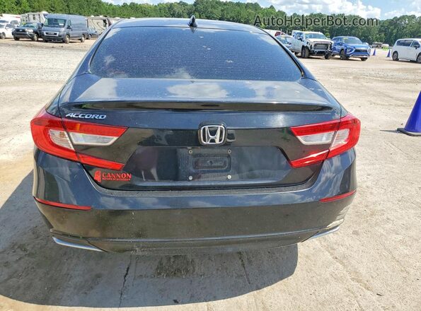 1HGCV1F19MA119316 2021 HONDA ACCORD Black Rear view