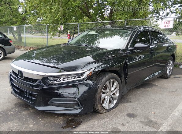 1HGCV1F1XJA002307 2018 HONDA ACCORD Black Przód lewy
