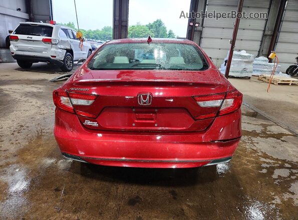 1HGCV1F1XJA067643 2018 HONDA ACCORD Red Widok z tyłu
