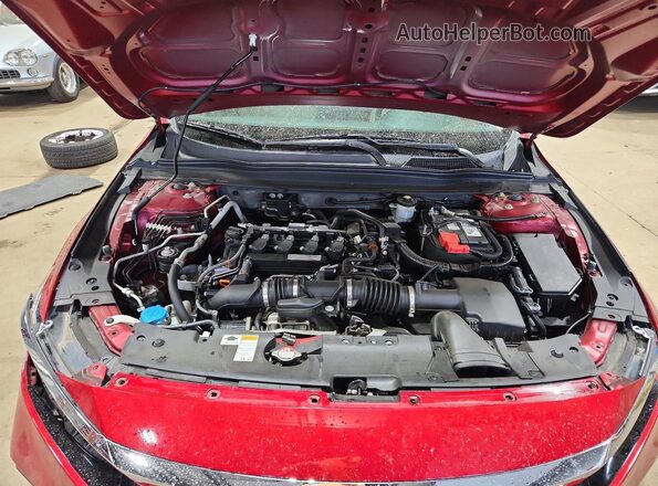 1HGCV1F1XJA067643 2018 HONDA ACCORD Red Widok wnętrza z tyłu