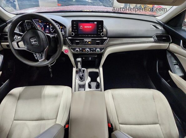 1HGCV1F1XJA067643 2018 HONDA ACCORD Red Widok deski rozdzielczej