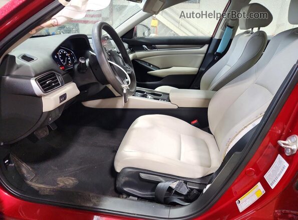 1HGCV1F1XJA067643 2018 HONDA ACCORD Red Widok wnętrza z przodu