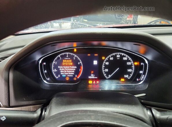 1HGCV1F1XJA067643 2018 HONDA ACCORD Red Widok zestawu wskaźników