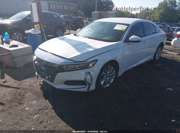 1HGCV1F1XJA138291 2018 HONDA ACCORD Белый Передняя левая четверть