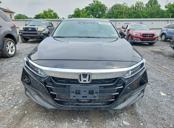 1HGCV1F1XJA169802 2018 HONDA ACCORD Black Widok z przodu