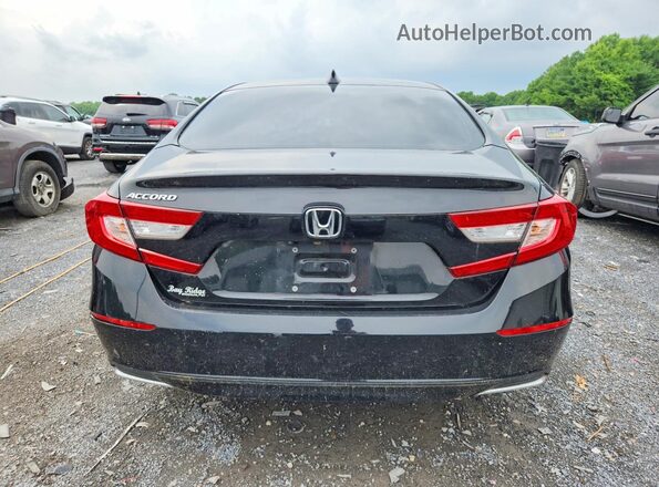 1HGCV1F1XJA169802 2018 HONDA ACCORD Black Widok z tyłu