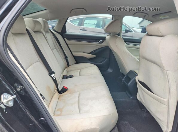 1HGCV1F1XJA169802 2018 HONDA ACCORD Black Widok wnętrza z tyłu