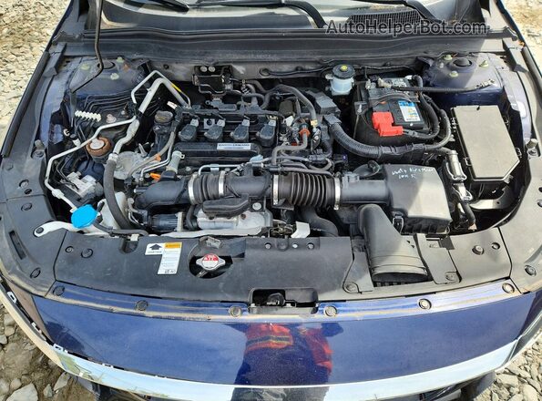 1HGCV1F1XKA021313 2019 HONDA ACCORD Blue Սալոնի հետևի տեսք