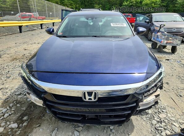 1HGCV1F1XKA021313 2019 HONDA ACCORD Blue Դիմացի տեսք