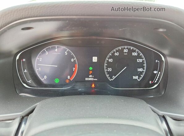 1HGCV1F1XKA025832 2019 HONDA ACCORD Gray Widok zestawu wskaźników
