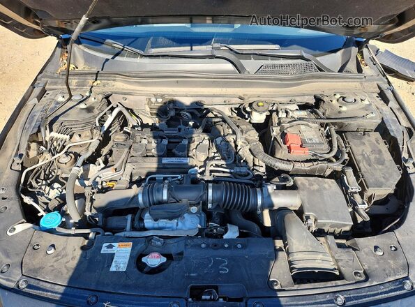 1HGCV1F1XKA137756 2019 HONDA ACCORD Black Вид задньої частини салону