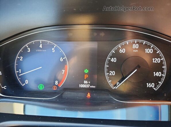 1HGCV1F1XKA137756 2019 HONDA ACCORD Black Вид щитка приладів