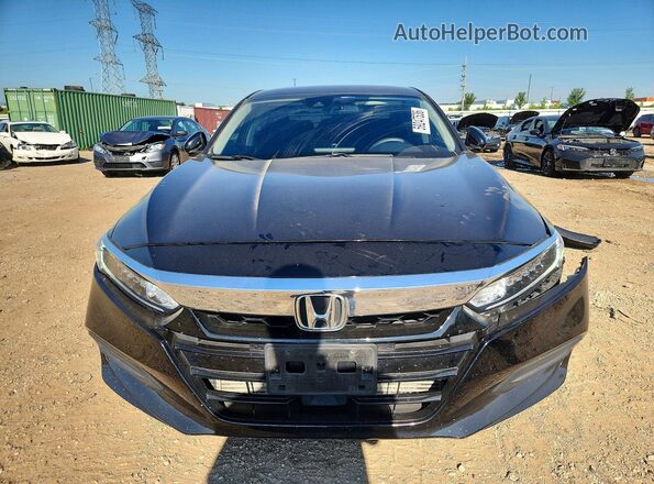 1HGCV1F1XKA137756 2019 HONDA ACCORD Black Вид спереду