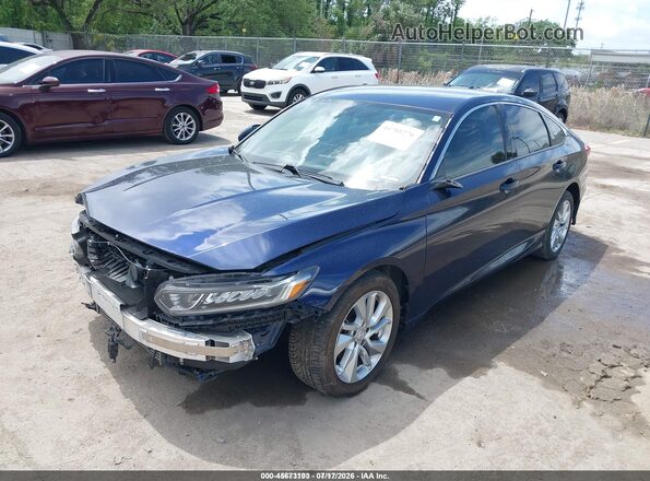 1HGCV1F1XKA141550 2019 HONDA ACCORD Blue წინა მარცხენა ხედი სამი მეოთხედიდან