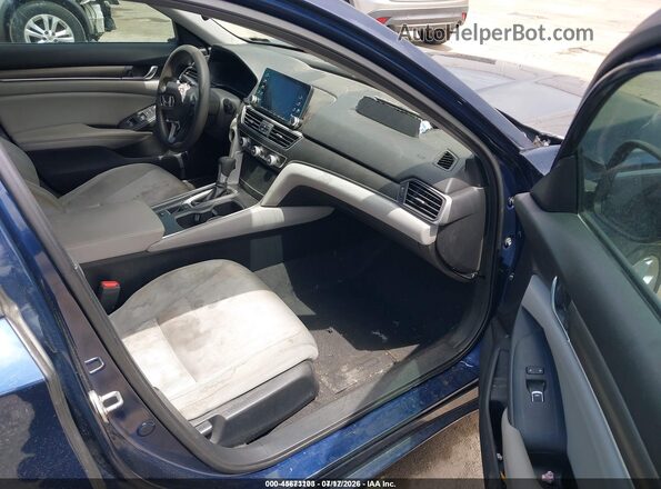 1HGCV1F1XKA141550 2019 HONDA ACCORD Blue წინა სალონის ხედი