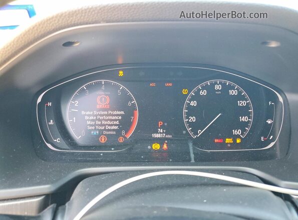 1HGCV1F1XLA085210 2020 HONDA ACCORD Синий Вид щитка приборов