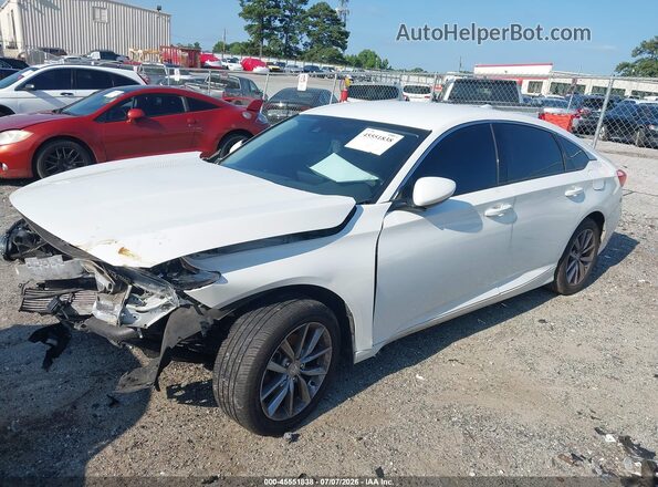 1HGCV1F1XMA015210 2021 HONDA ACCORD White Առջևի ձախ երեք քառորդ տեսարան