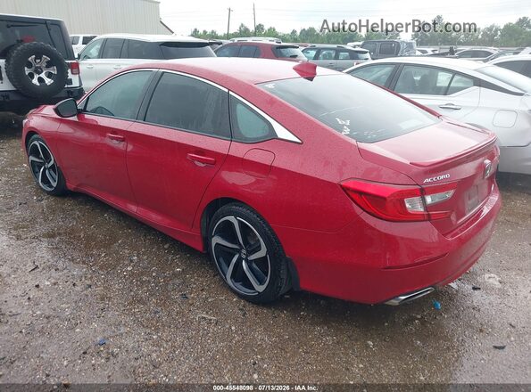 1HGCV1F30JA031655 2018 HONDA ACCORD Red Trasero izquierdo