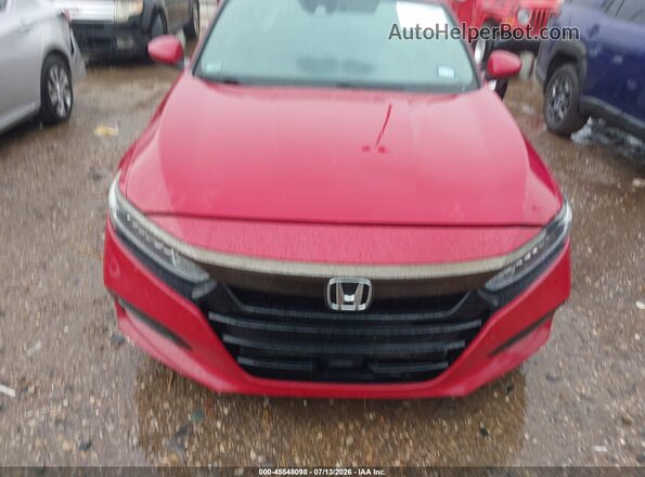 1HGCV1F30JA031655 2018 HONDA ACCORD Red Vista del cuadro de instrumentos