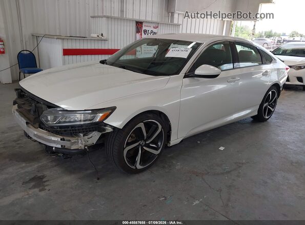 1HGCV1F30JA048178 2018 HONDA ACCORD White Vista tres cuartos delantera izquierda