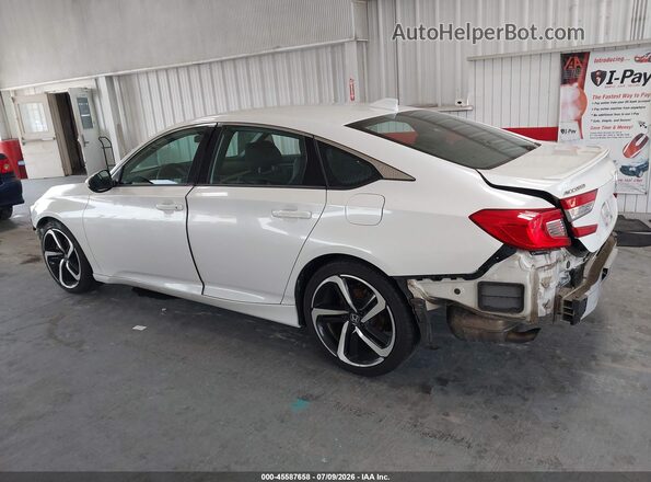 1HGCV1F30JA048178 2018 HONDA ACCORD White Trasero izquierdo