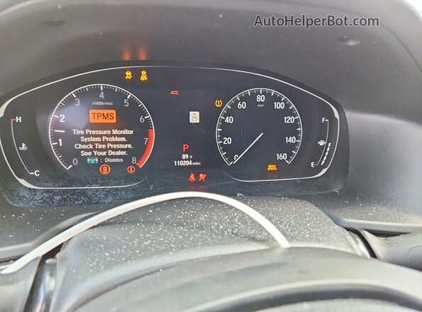 1HGCV1F30JA086123 2018 HONDA ACCORD Серебряный Вид щитка приборов