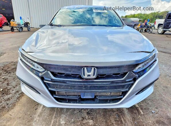 1HGCV1F30JA086123 2018 HONDA ACCORD Серебряный Вид спереди