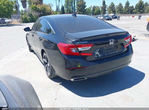 1HGCV1F30JA096098 2018 HONDA ACCORD Black Tył lewy