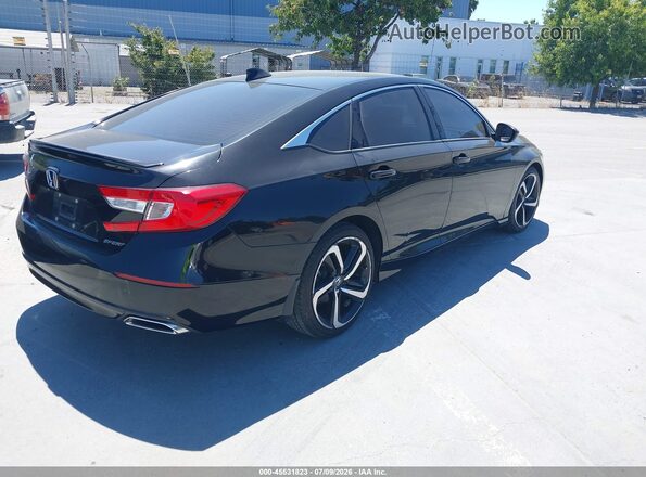 1HGCV1F30JA096098 2018 HONDA ACCORD Black Tył prawy