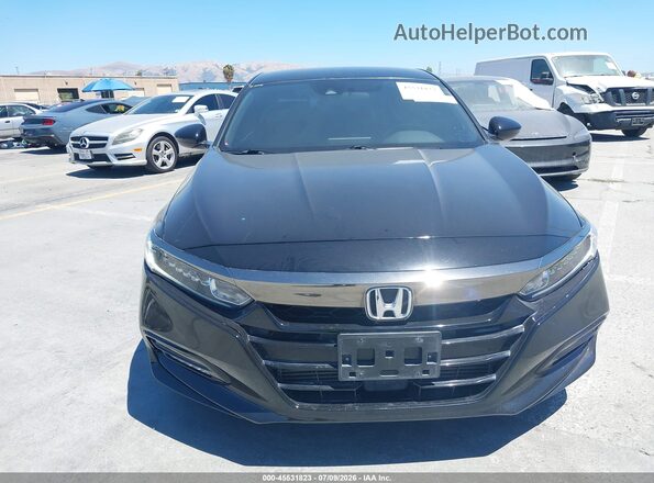 1HGCV1F30JA096098 2018 HONDA ACCORD Black Widok z przodu