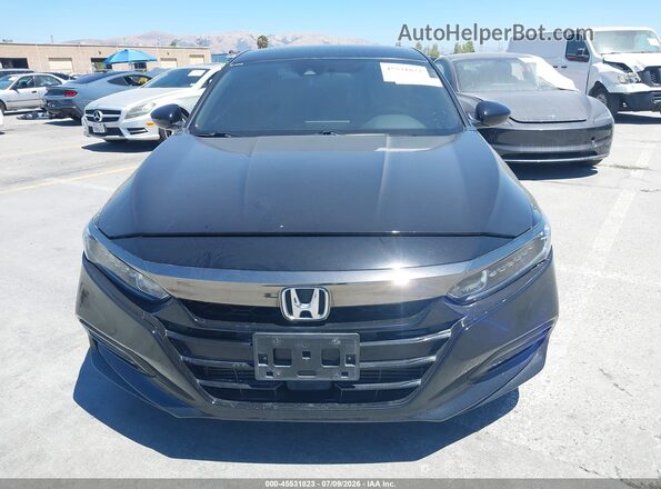 1HGCV1F30JA096098 2018 HONDA ACCORD Black Widok zestawu wskaźników