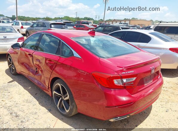 1HGCV1F30JA110761 2018 HONDA ACCORD Red Задня ліва чверть