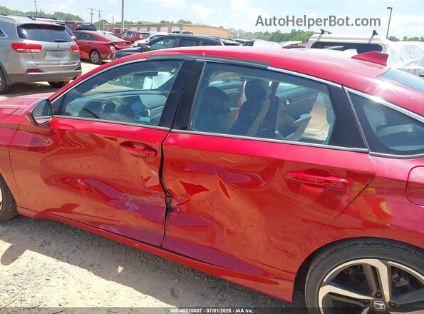 1HGCV1F30JA110761 2018 HONDA ACCORD Red Вид спереду