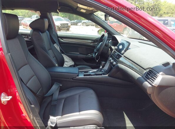 1HGCV1F30JA110761 2018 HONDA ACCORD Red Вид салону спереду