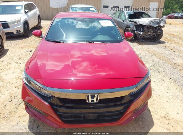 1HGCV1F30JA110761 2018 HONDA ACCORD Red Вид щитка приладів
