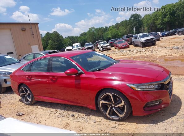 1HGCV1F30JA110761 2018 HONDA ACCORD Red Вид задньої частини салону