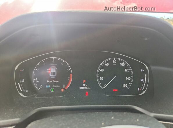 1HGCV1F30JA131464 2018 HONDA ACCORD Красный Вид щитка приборов