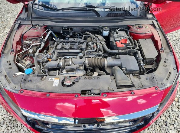 1HGCV1F30JA131464 2018 HONDA ACCORD Красный Вид задней части салона