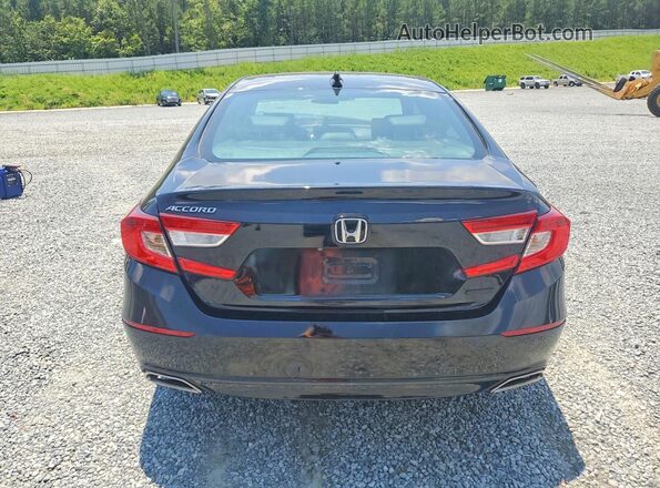 1HGCV1F30JA142495 2018 HONDA ACCORD Black Rear view