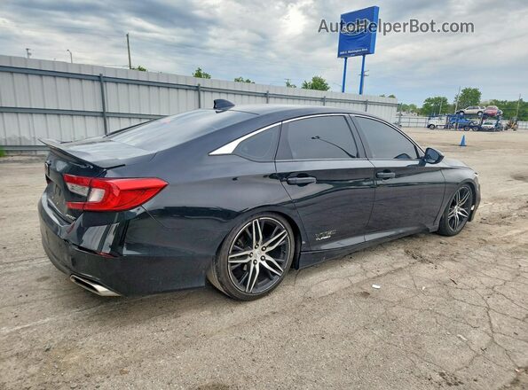 1HGCV1F30JA143985 2018 HONDA ACCORD Black Trasero derecho