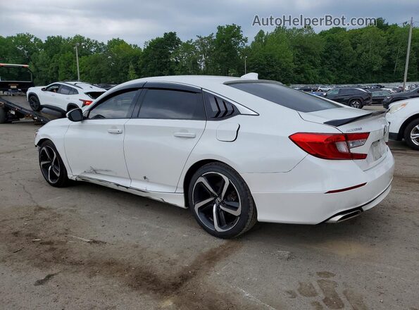 1HGCV1F30JA153769 2018 HONDA ACCORD White Tył lewy
