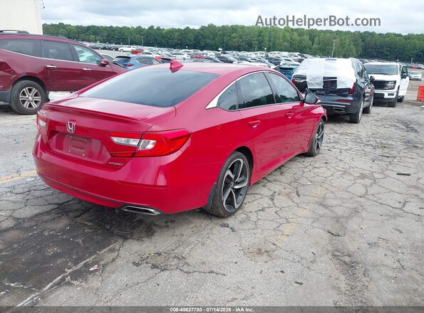 1HGCV1F30JA218944 2018 HONDA ACCORD Red Հետևի աջ