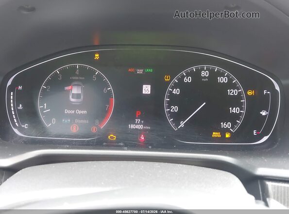 1HGCV1F30JA218944 2018 HONDA ACCORD Red Հետևի նստատեղերի տեսք