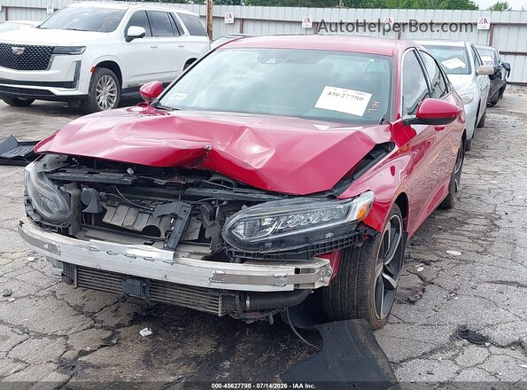 1HGCV1F30JA218944 2018 HONDA ACCORD Red Դիմացի տեսք
