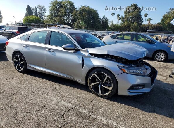 1HGCV1F30JA243875 2018 HONDA ACCORD Silver Front right