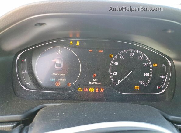 1HGCV1F30JA243875 2018 HONDA ACCORD Silver Instrument cluster view