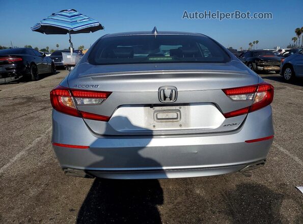 1HGCV1F30JA243875 2018 HONDA ACCORD Silver Rear view