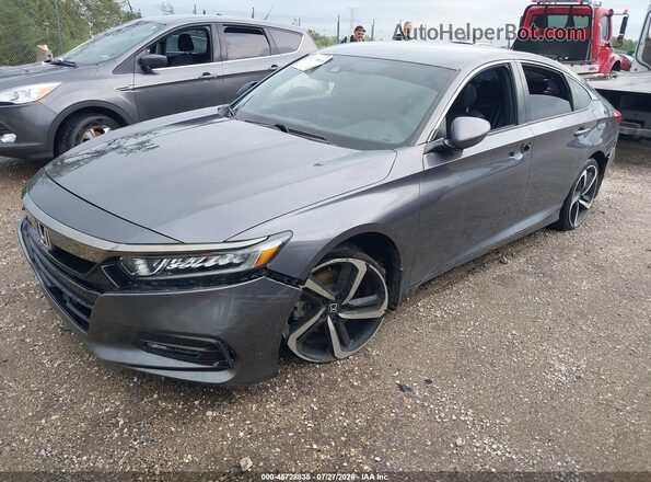 1HGCV1F30JA263589 2018 HONDA ACCORD Gray Vista tres cuartos delantera izquierda