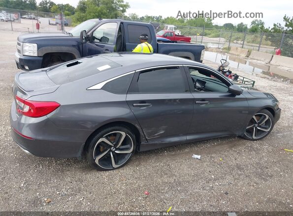 1HGCV1F30JA263589 2018 HONDA ACCORD Gray Vista interior de 360 grados